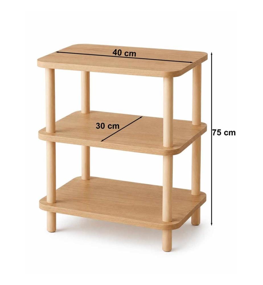 Table d'appoint, panneau de particules 100 % mélaminé, chêne saphir