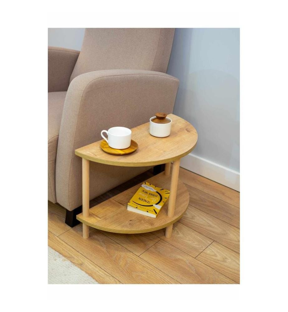 Table d'appoint, panneau de particules 100 % mélaminé, chêne saphir