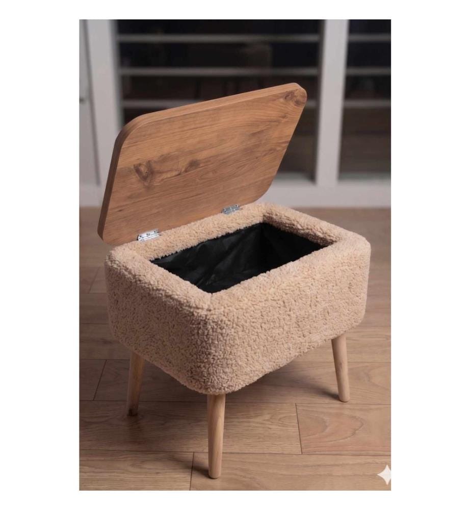 Table d'appoint, panneau de particules 100 % mélaminé, beige