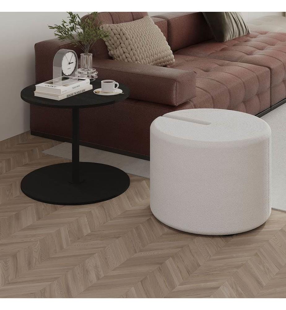 Ensemble de tables d'appoint, panneaux de particules 100 % mélaminés, noirs