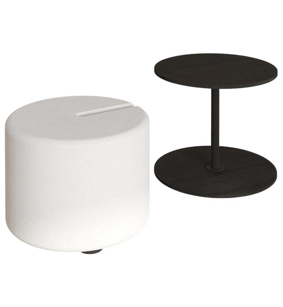 Ensemble de tables d'appoint, panneaux de particules 100 % mélaminés, noirs