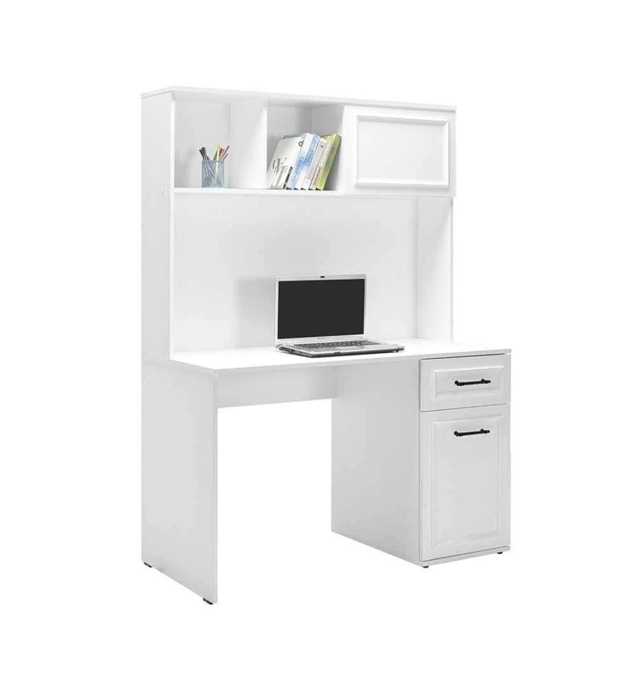 Schreibtisch, 100 % melaminbeschichtete Spanplatte, Weiss