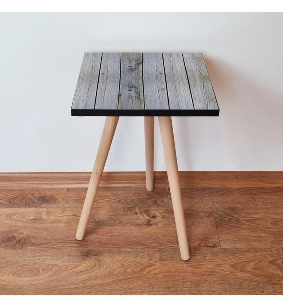 Beistelltisch, 100 % MDF, Grau, Schwarz