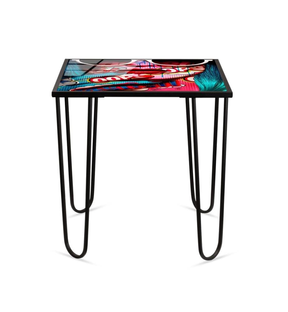 Couchtisch, 100 % gehärtetes Glas, mehrfarbig