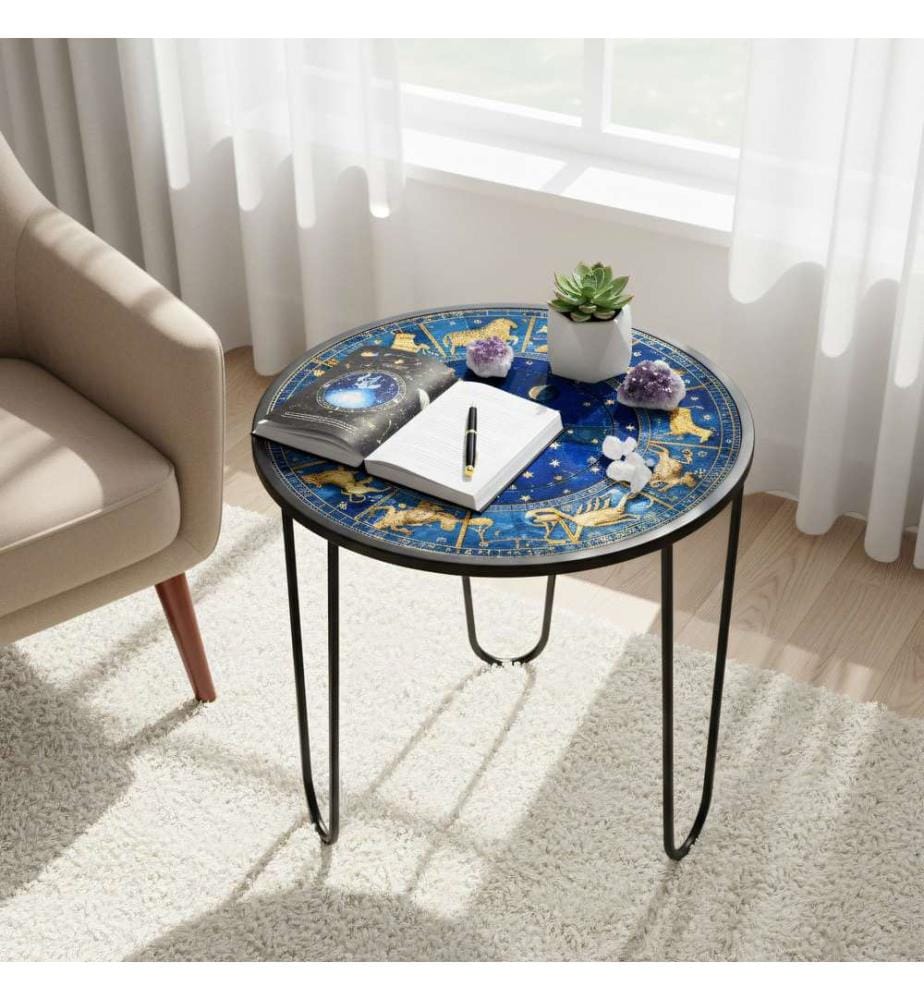 Couchtisch, 100 % gehärtetes Glas, mehrfarbig
