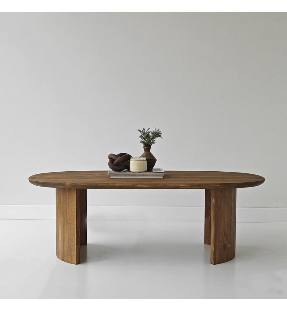 Table basse, 100 % bois massif, noyer
