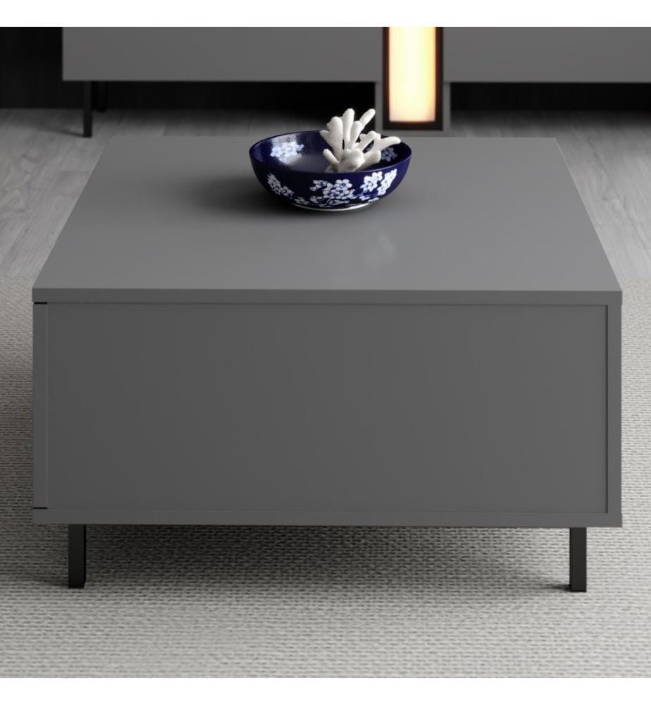 Table basse, panneau de particules 100 % mélaminé, anthracite