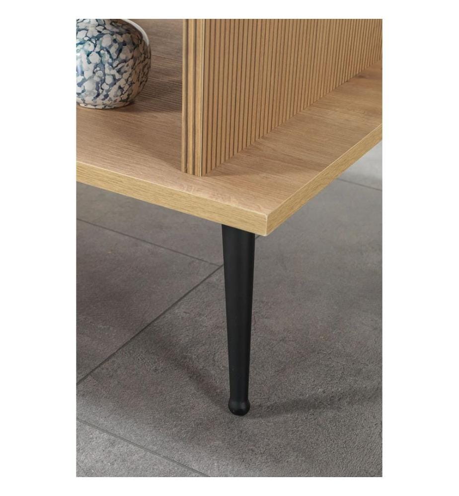 Couchtisch, 100 % melaminbeschichtete Spanplatte, Saphir-Eiche