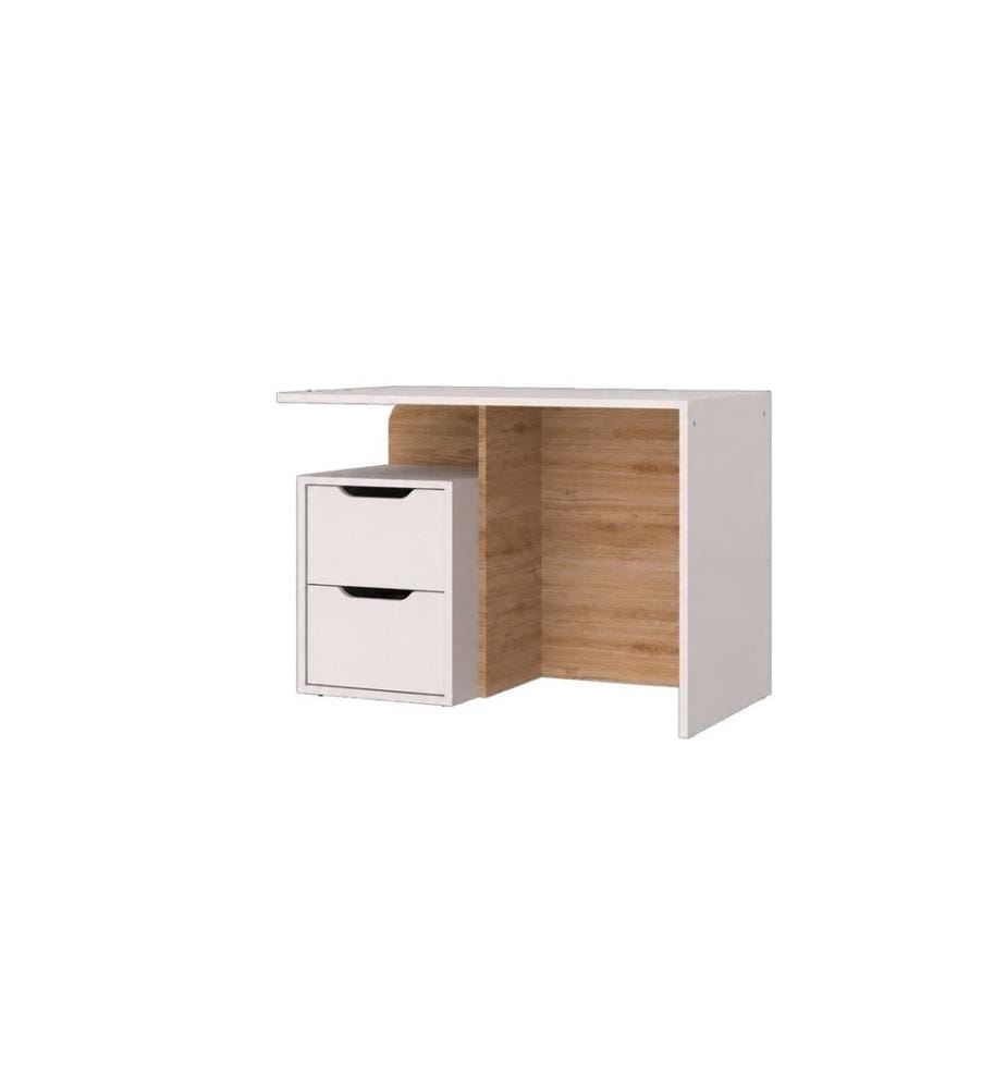 Bureau d'étude, 100 % panneaux de particules mélaminés, crème, chêne
