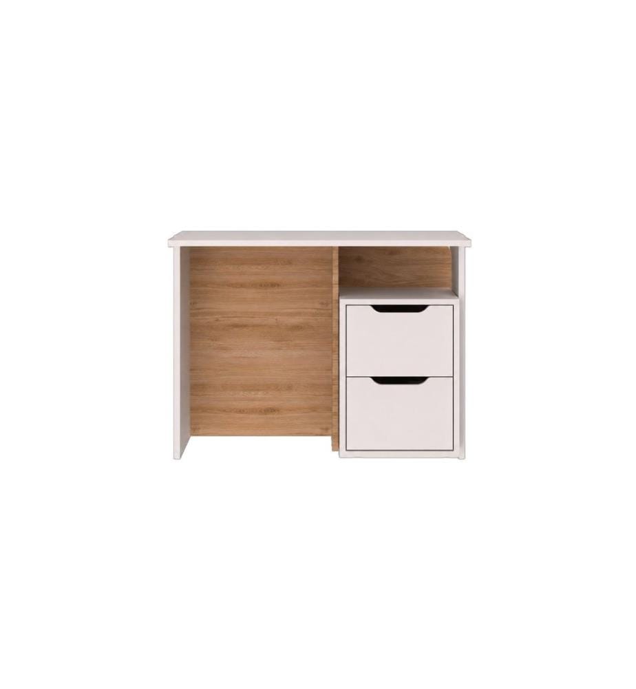 Bureau d'étude, 100 % panneaux de particules mélaminés, crème, chêne
