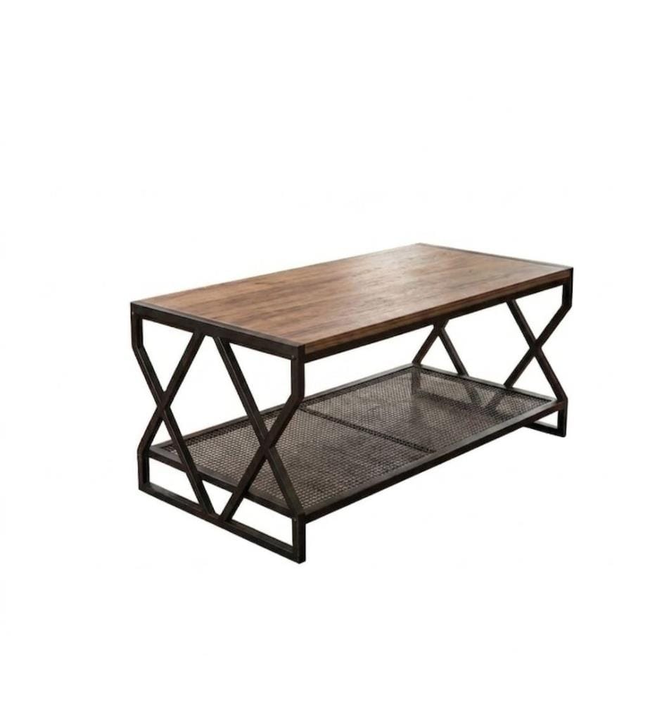 Table basse, panneau de particules 100 % mélaminé, pin de l'Atlantique, noir