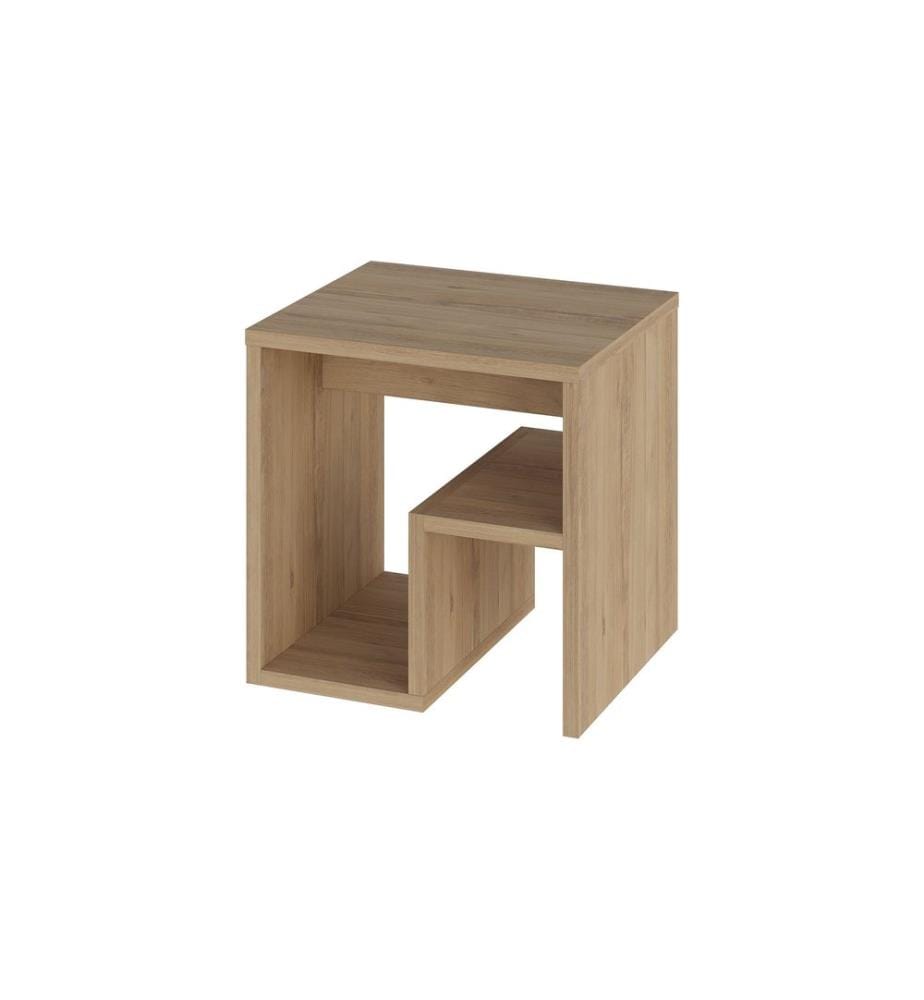 Table d'appoint, panneau de particules 100 % mélaminé, chêne saphir