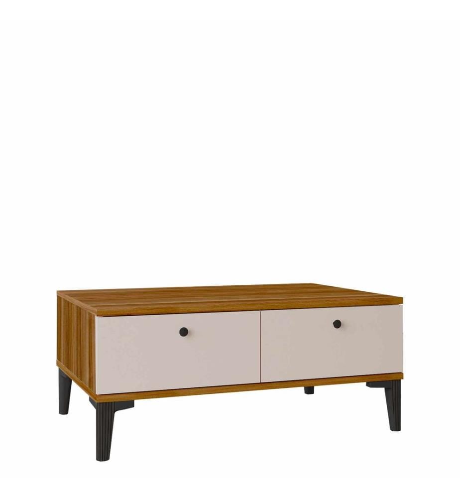 Couchtisch, 100 % melaminbeschichtete Spanplatte, Walnuss