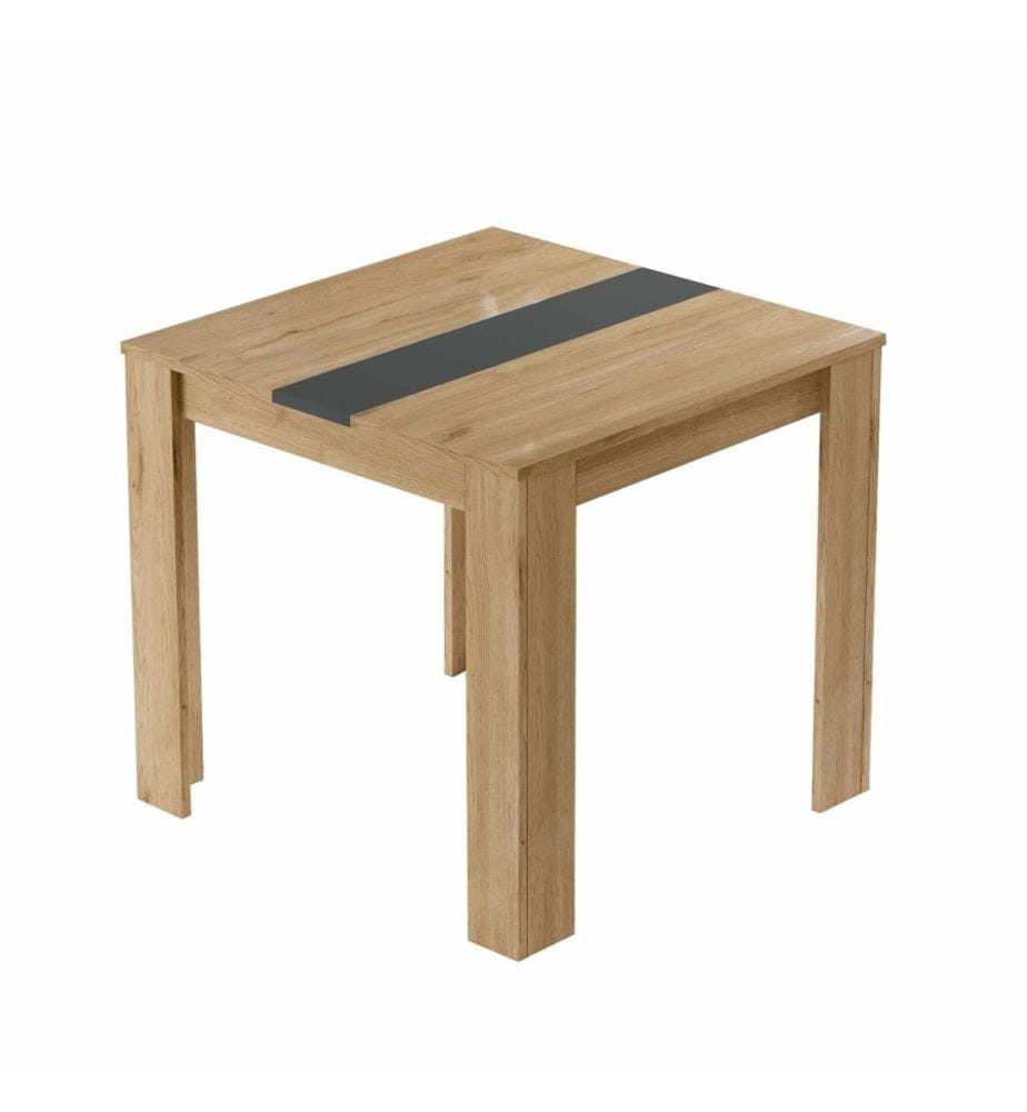 Esstisch, 100 % melaminbeschichtete Spanplatte, Natur, Anthrazit