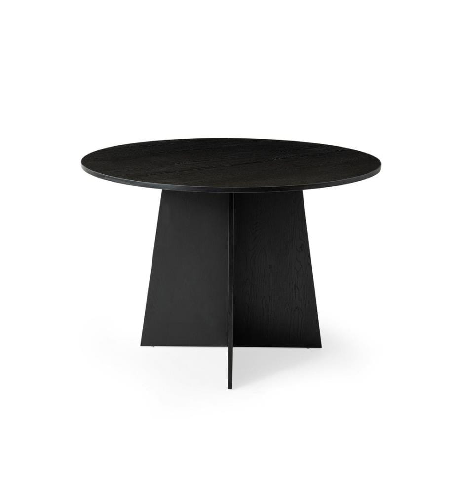 Esstisch, 100 % melaminbeschichtete Spanplatte, Holz Schwarz