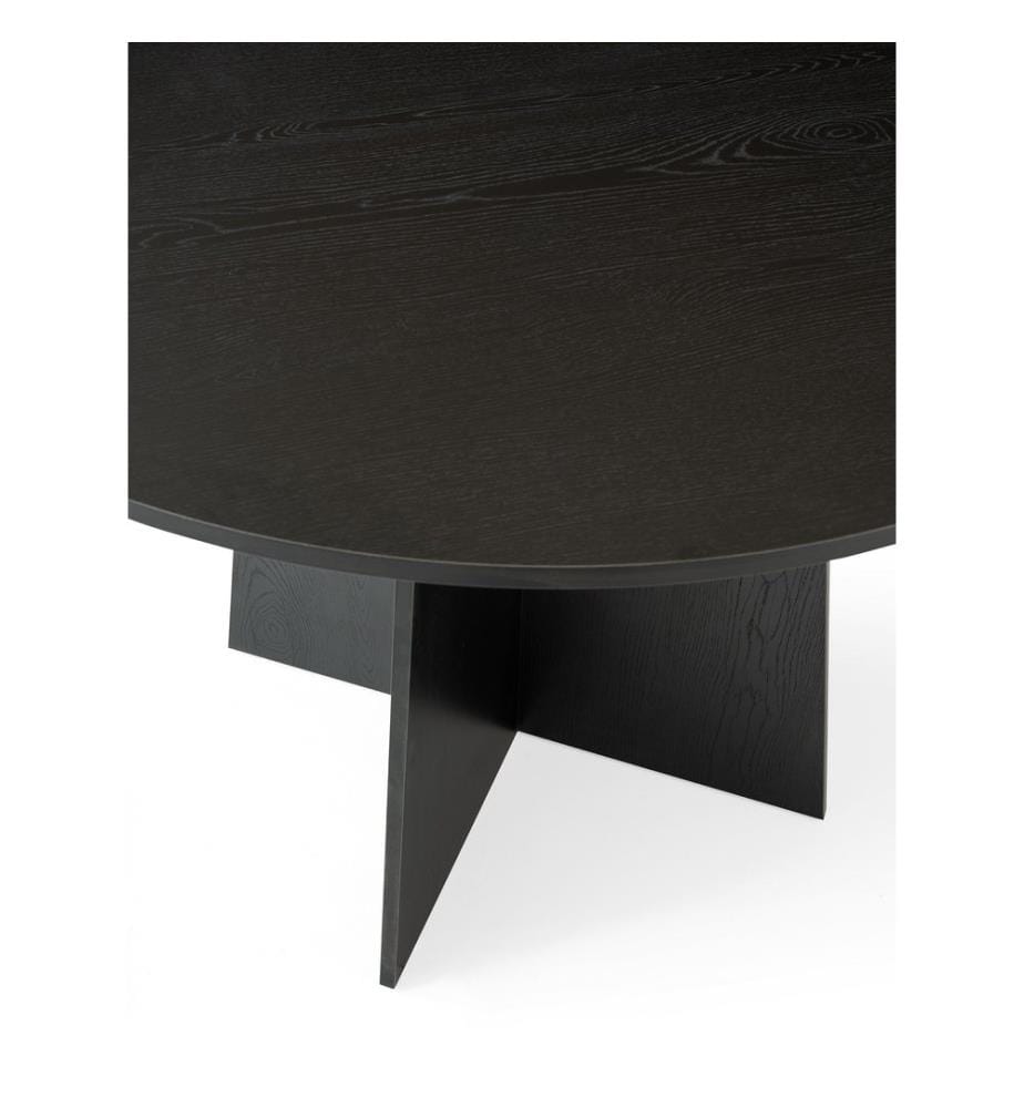 Esstisch, 100 % melaminbeschichtete Spanplatte, Holz Schwarz