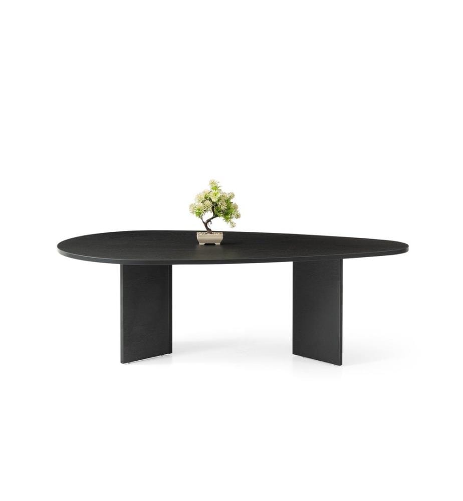 Couchtisch, 100 % melaminbeschichtete Spanplatte, Holz Schwarz