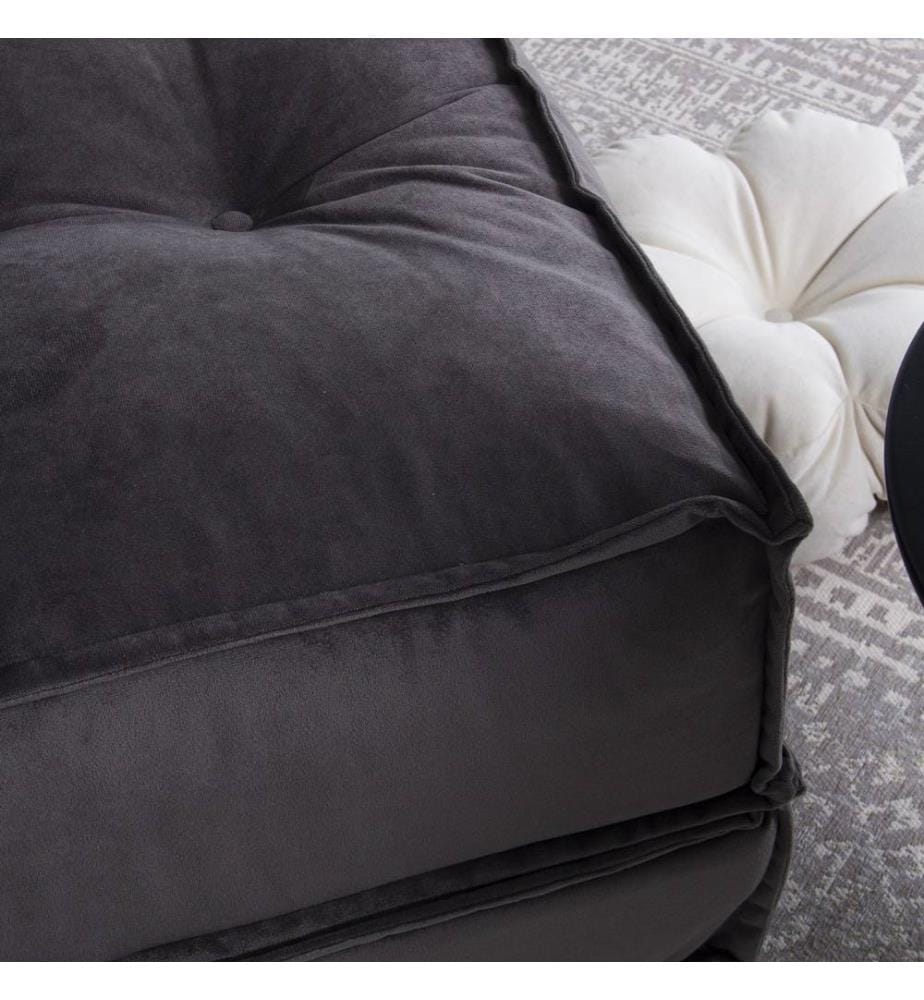 2-Seat Sofa-Bed, Anthracite, Cover: 100% Velvet Fabric