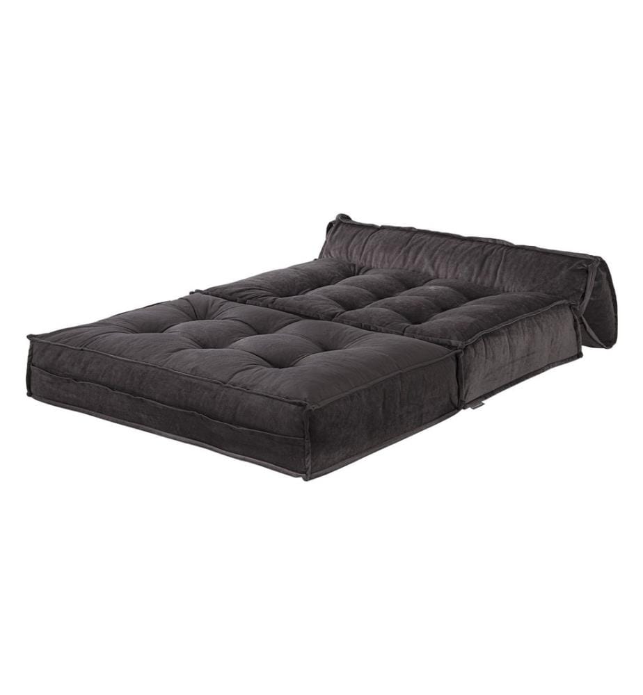 2-Seat Sofa-Bed, Anthracite, Cover: 100% Velvet Fabric