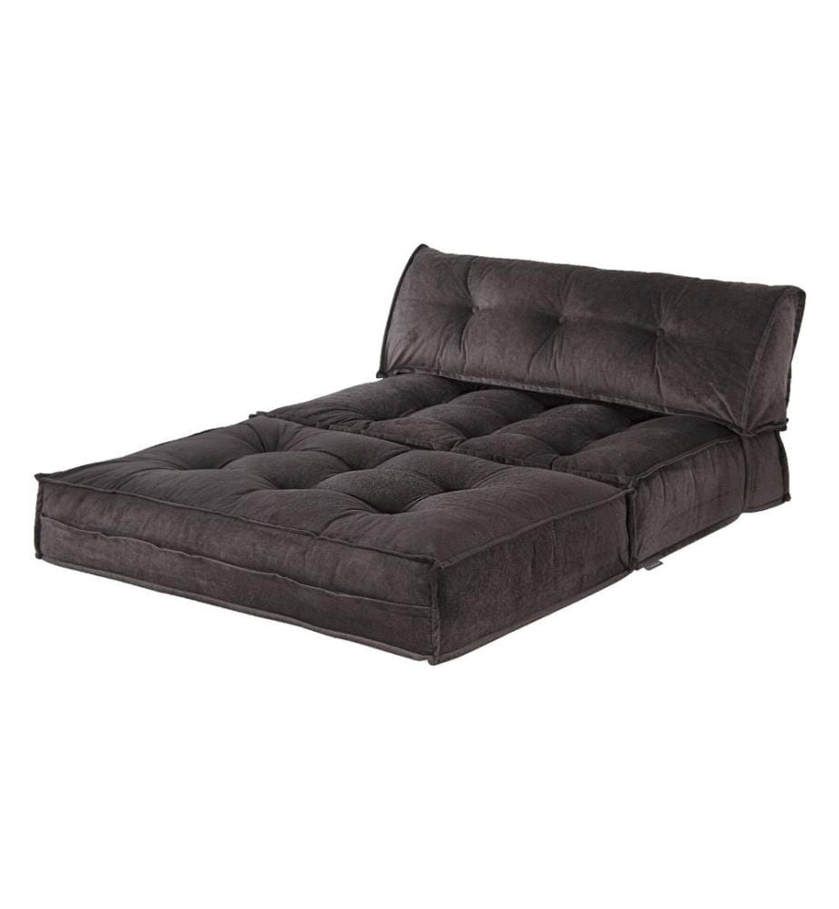 2-Seat Sofa-Bed, Anthracite, Cover: 100% Velvet Fabric