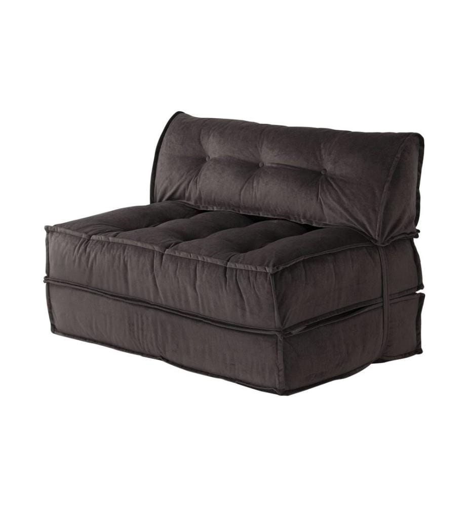 2-Seat Sofa-Bed, Anthracite, Cover: 100% Velvet Fabric