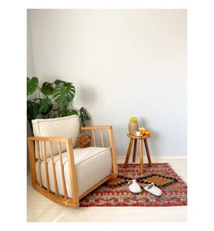 Ohrensessel, Weiss, Gestell: 100% Holz, Stoff: Babyface