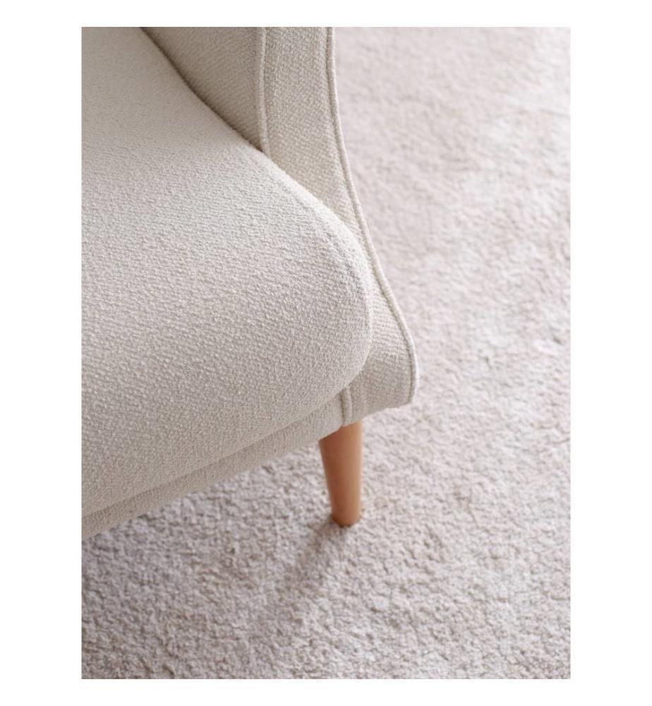 Ohrensessel, Creme, Gestell: 100% Holz, Stoff: Teddy