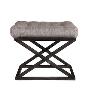 Pouffe, Schwarz, Grau, Gestell: 100% Metall, Stoff: 100% Polyester Babyface