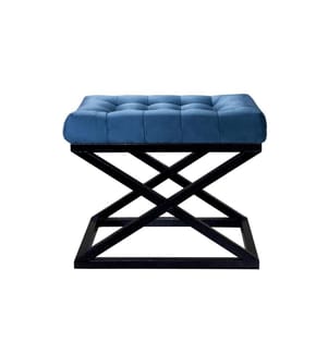 Pouffe, Marineblau, Schwarz, Gestell: 100% Metall, Stoff: 100% Polyester Babyface