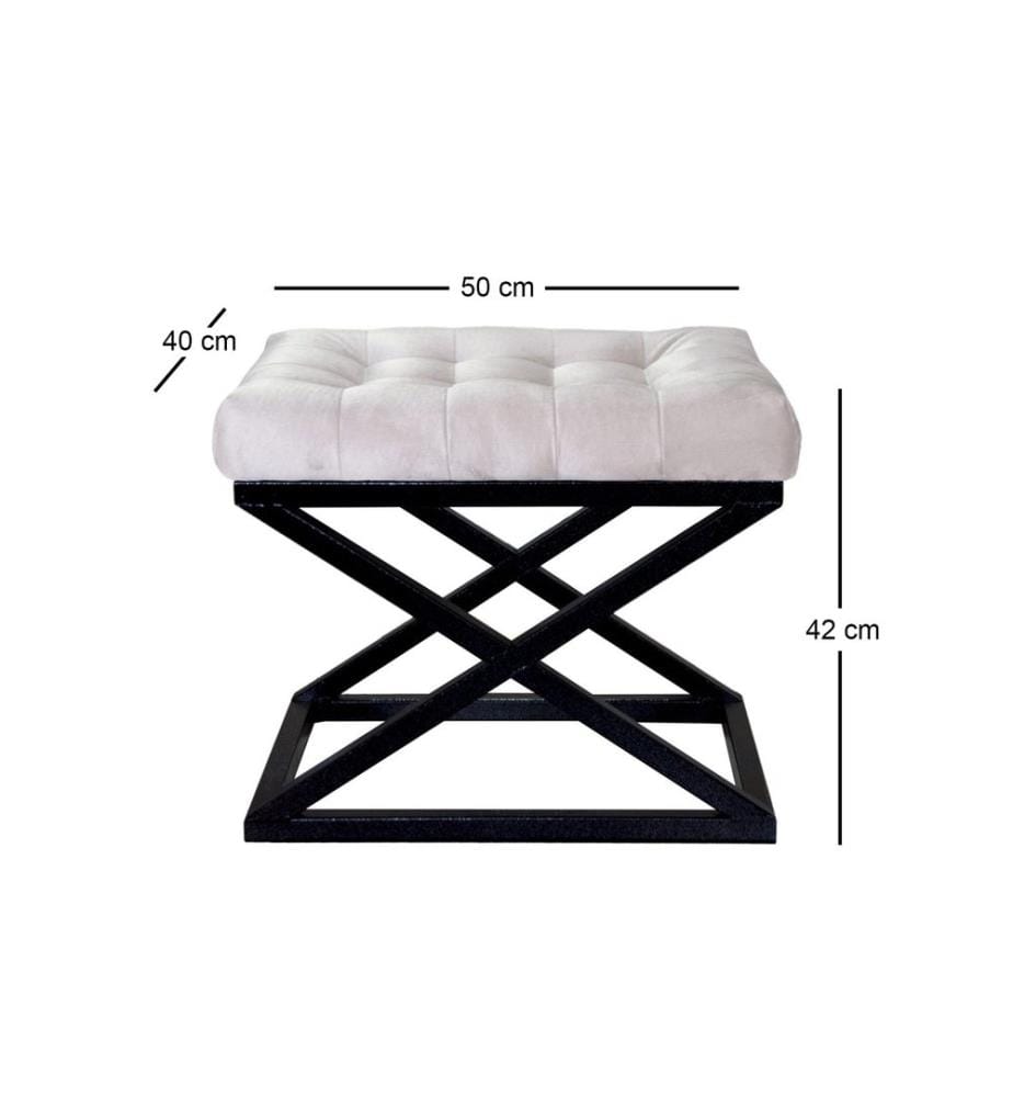 Pouf, noir, blanc, structure : 100% métal, tissu : 100% polyester 100% polyester Babyface
