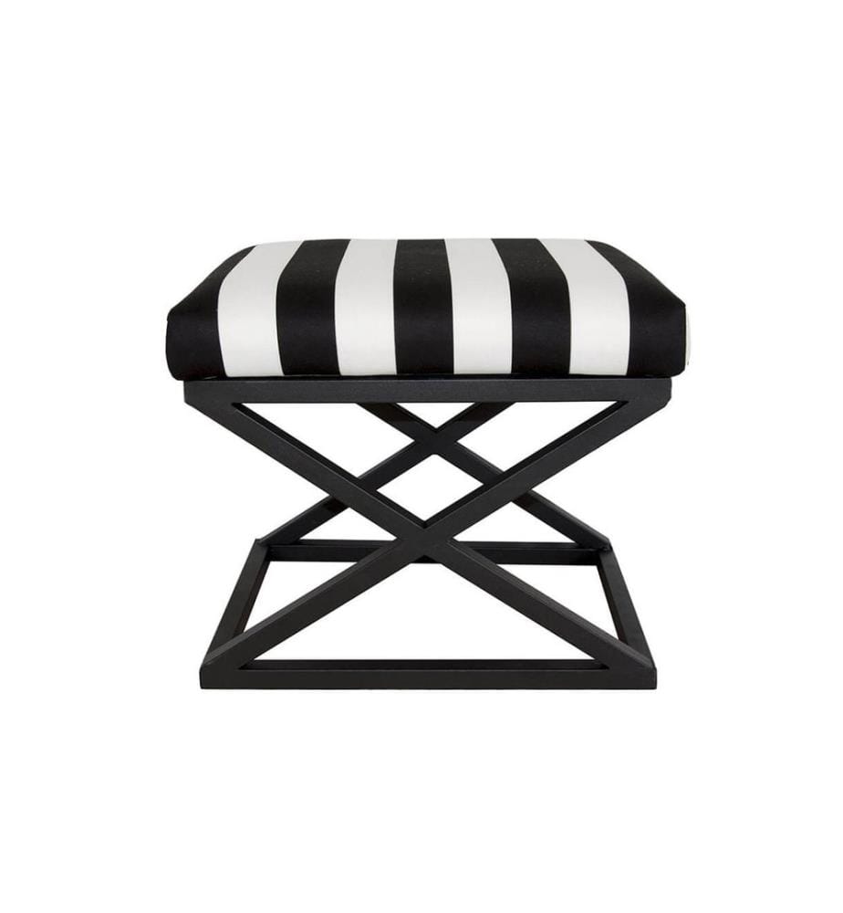 Pouf, noir, blanc, structure : 100% métal, tissu : 100% polyester 100 % polyester Babyface