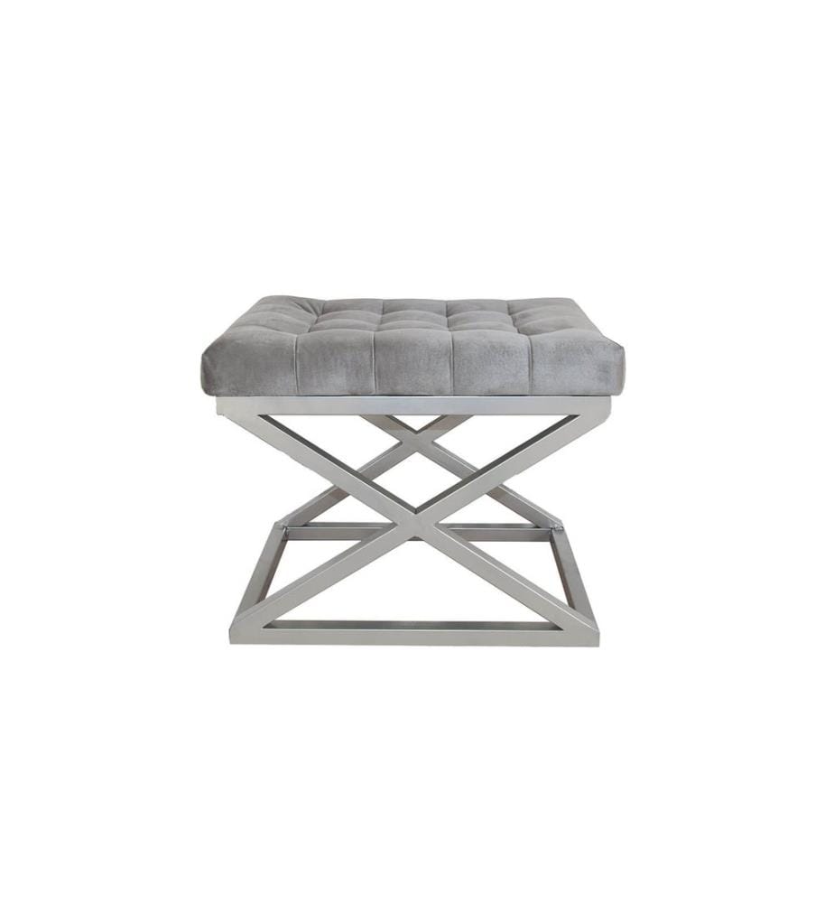 Sessel, Silber, Grau, Gestell: 100% Metall, Stoff: 100% Polyester Babyface