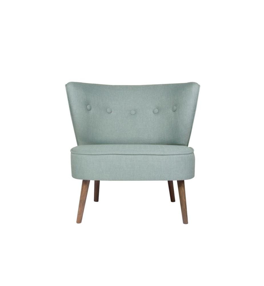Wing Chair, Indigo Blue, Solid Wood Frame, Polyester Fabric