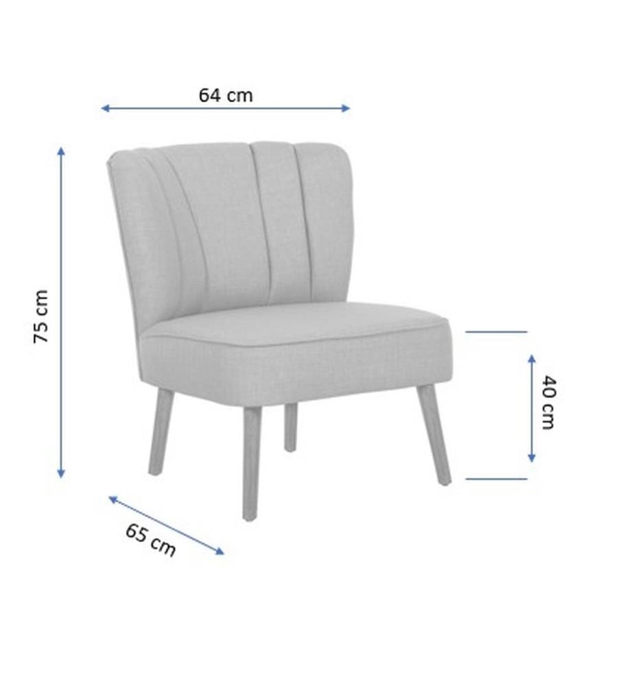 Wing Chair, Navy Blue, Solid Wood Frame, Polyester Fabric