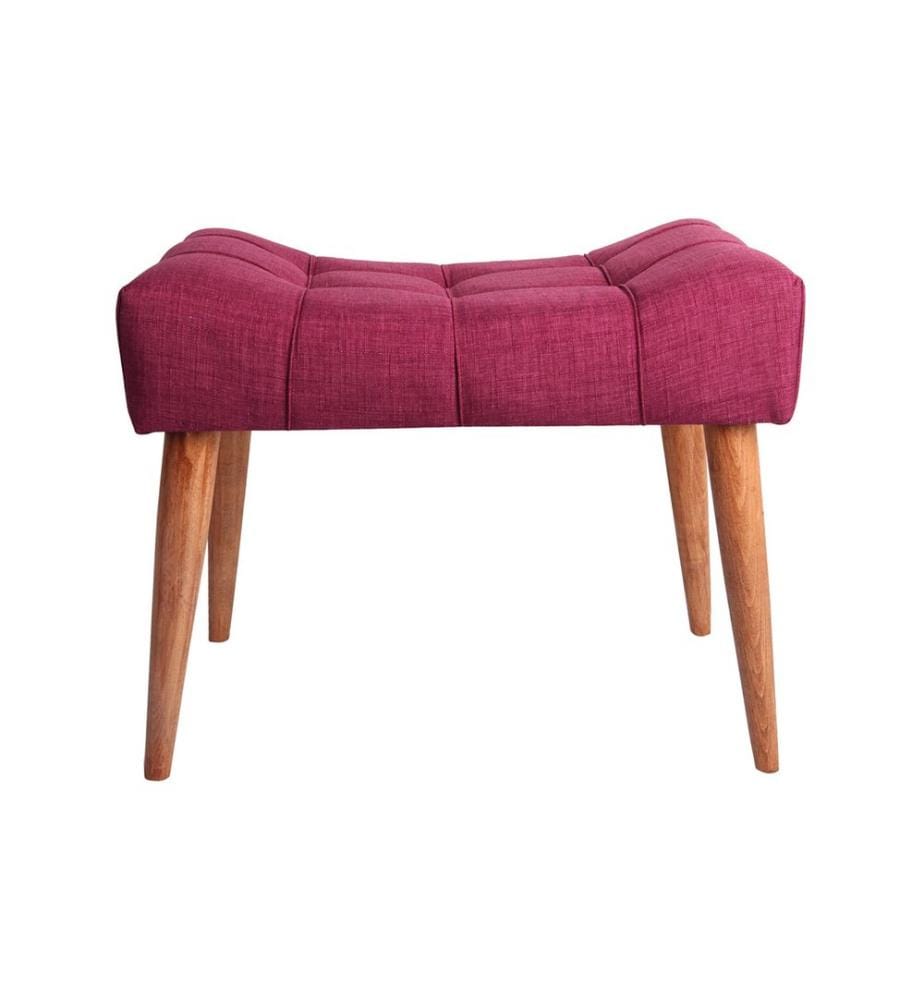 Pouffe, Purple, Solid Wood Frame, Polyester Fabric