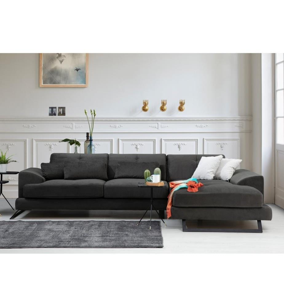 Anthracite, Canapé Lit, Bois Cadre De Hêtre , Panneau De Planche