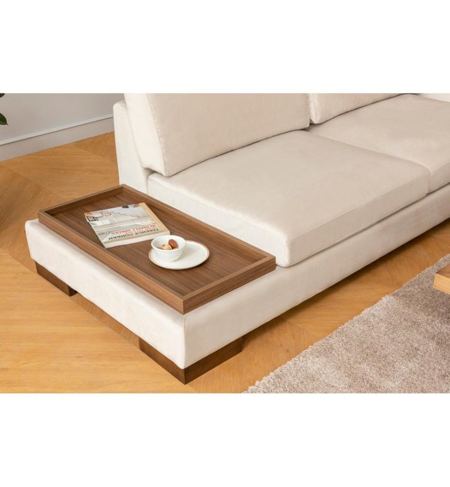 Beige, Canapé Lit, Bois Cadre De Hêtre , Panneau De Friperie