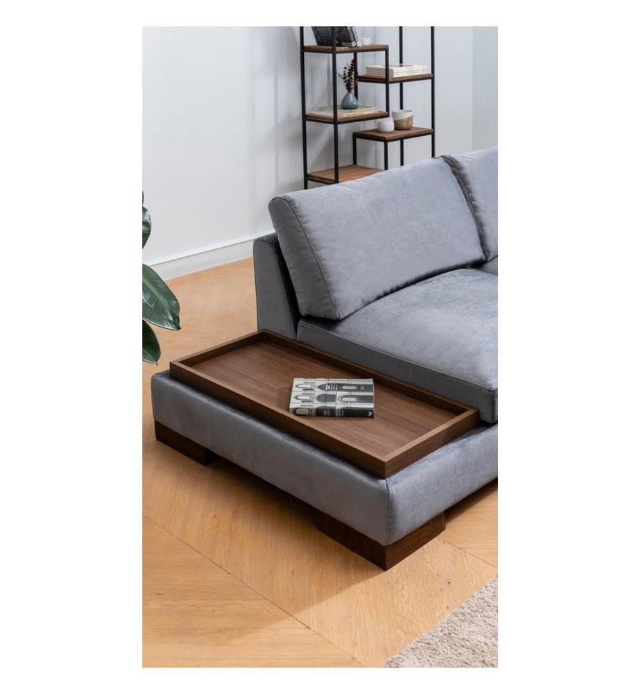 Gris Foncé, Canapé Lit, Bois Cadre De Hêtre , Panneau De Friperie