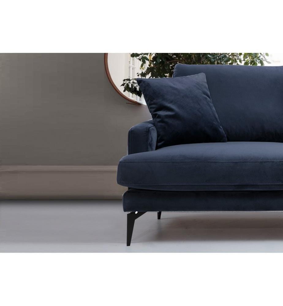 Navy,Blau, Schlafsofas, Buchenholz Rahmen , Spanplatte