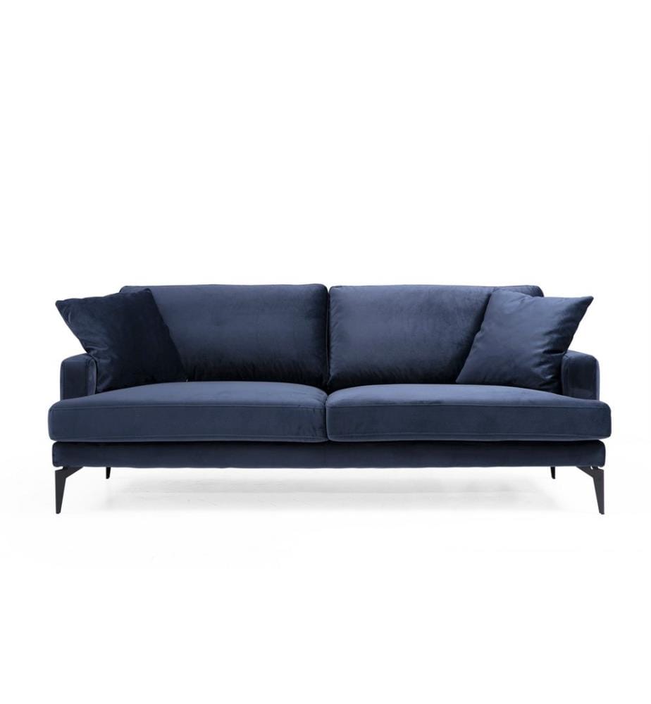 Navy,Blau, Schlafsofas, Buchenholz Rahmen , Spanplatte
