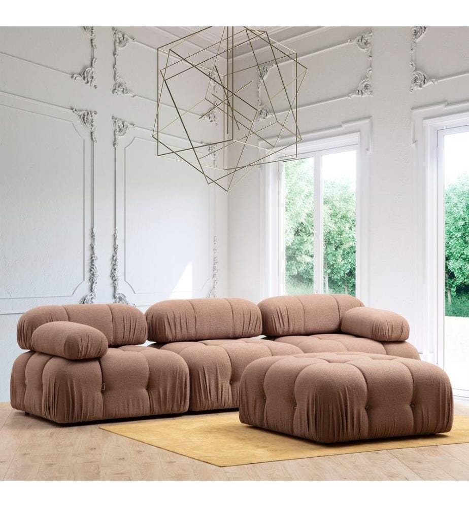 Braun, Sitzhocker, Buchenholz Rahmen , Spanplatte