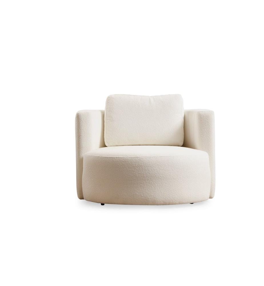 Ohrensessel, Creme, Gestell: Buchenholz / Chipboard, Stoff: 100% Polyester