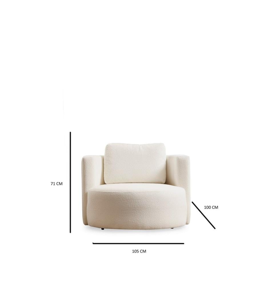Ohrensessel, Creme, Gestell: Buchenholz / Chipboard, Stoff: 100% Polyester