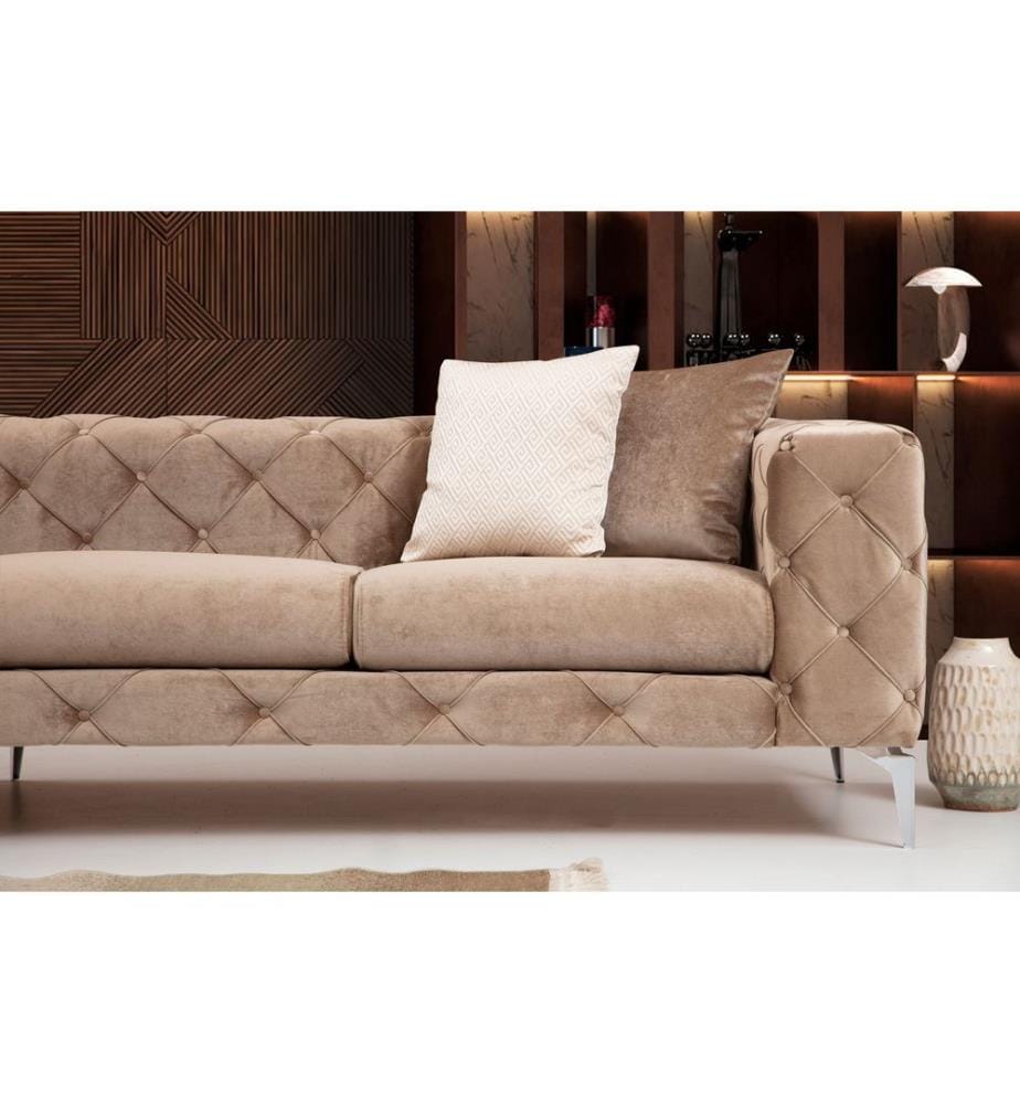 Dunkle,Creme, Schlafsofas, Buchenholz Rahmen , Spanplatte