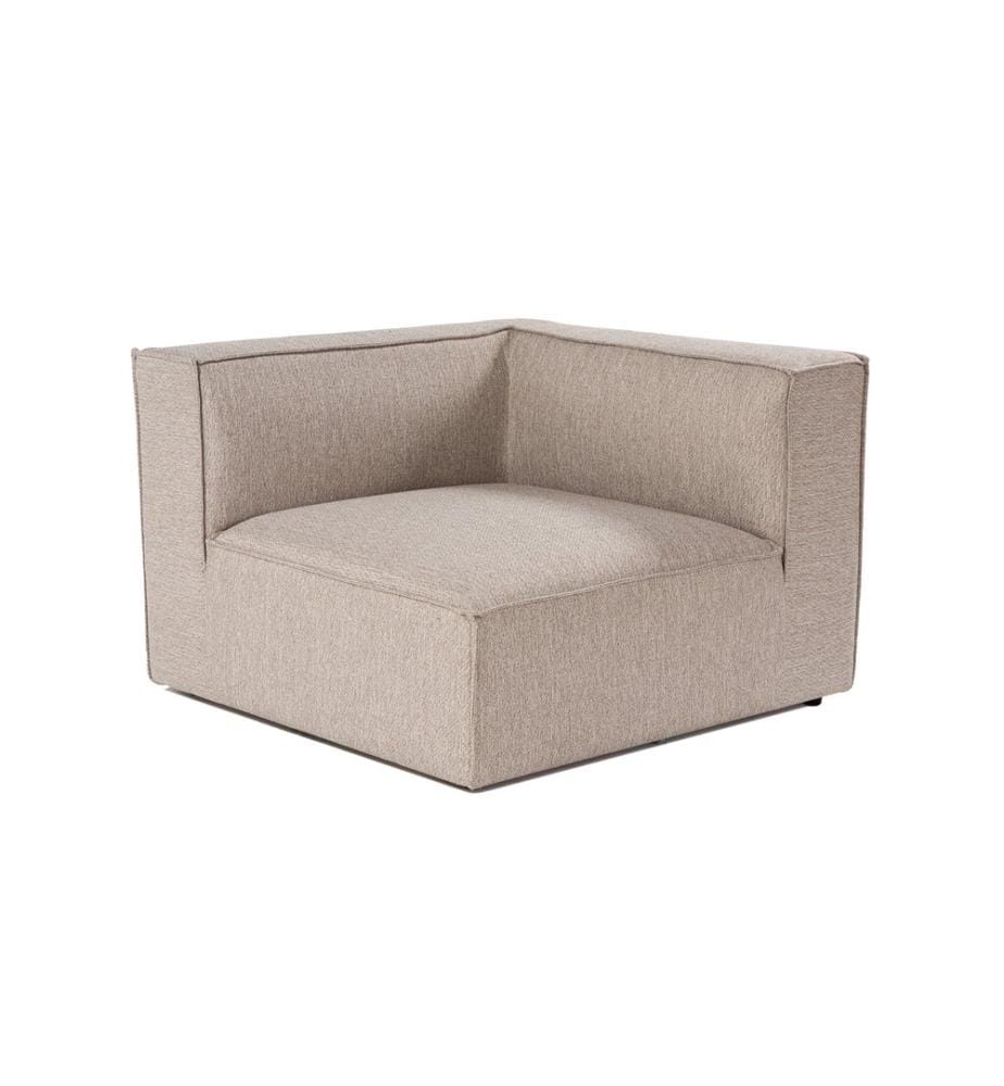 Canapé 1 place, beige sable, châssis : 100% Hornbeam, tissu : 100% Linen