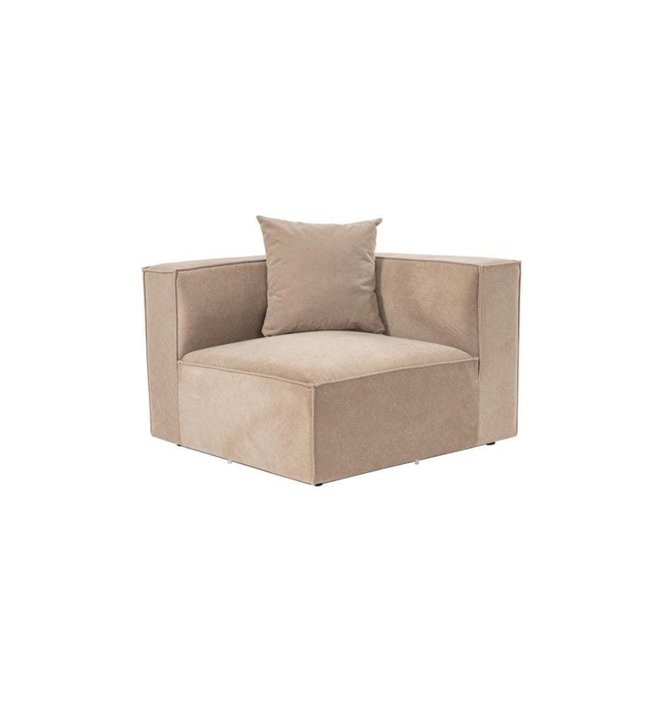 1-Seat Sofa, Cappucino, Frame: 100% Hornbeam, Fabric: 100% Linen