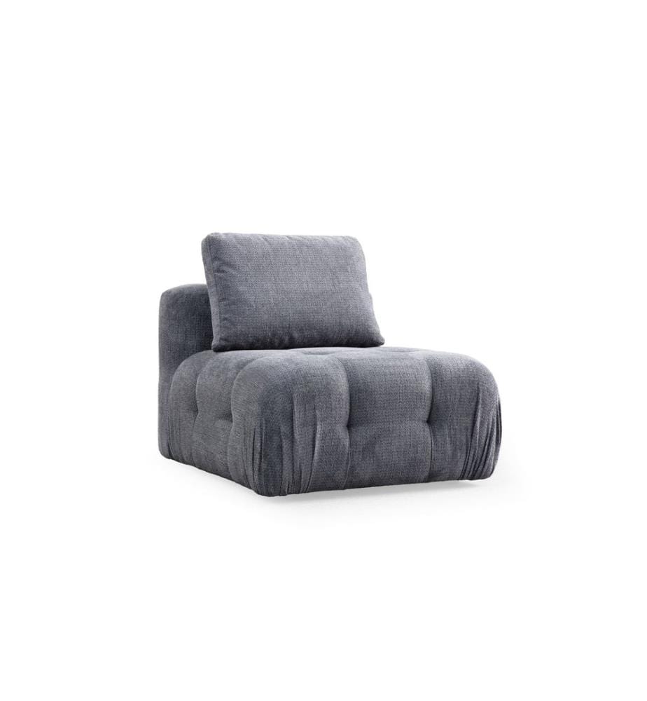 grau, Gestell: BUCHENHOLZ/SPANPLATTE, Bezug: 100 % POLYESTER, 1-Sitzer-Sofa