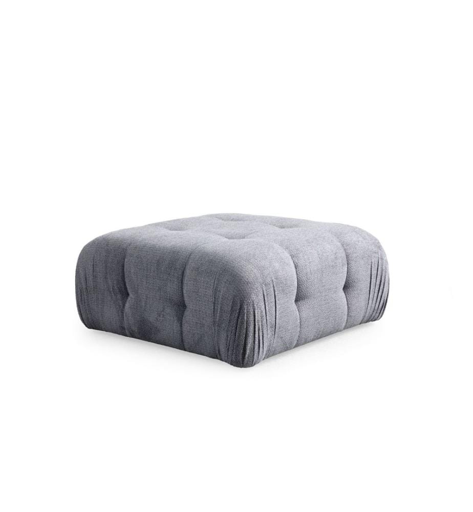 Hocker, grau, Gestell: BUCHENHOLZ/SPANPLATTE, Bezug: 100 % POLYESTER