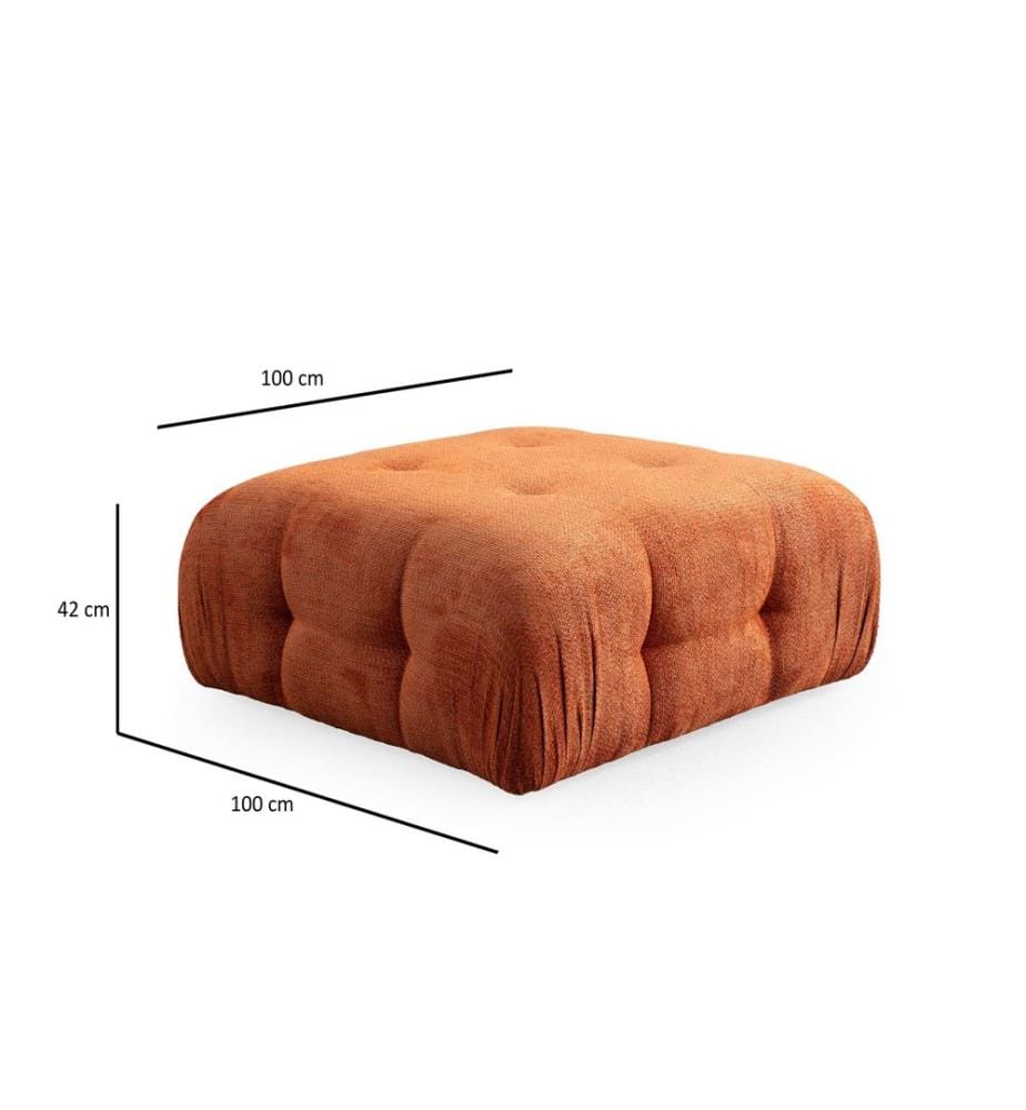 Sitzkissen, orange, Rahmen: BUCHENHOLZ/SPANPLATTE, Bezug: 100 % POLYESTER