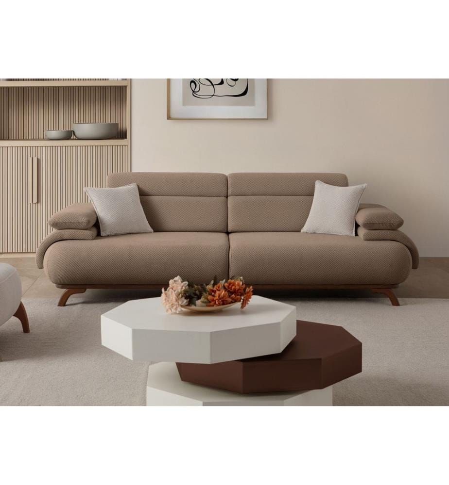 3-Sitzer-Sofa, 70 % Hornholz / 30 % melaminbeschichtete Spanplatte, Latte